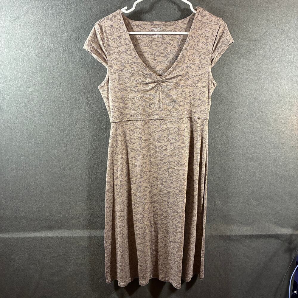 toad and co women rosemarie dress small tan eco‎ organic cotton outdoor hiking